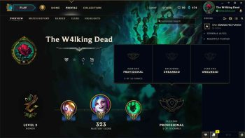 آگهی: اکانت لیگ آف لجندز The W4lking Dead EUW