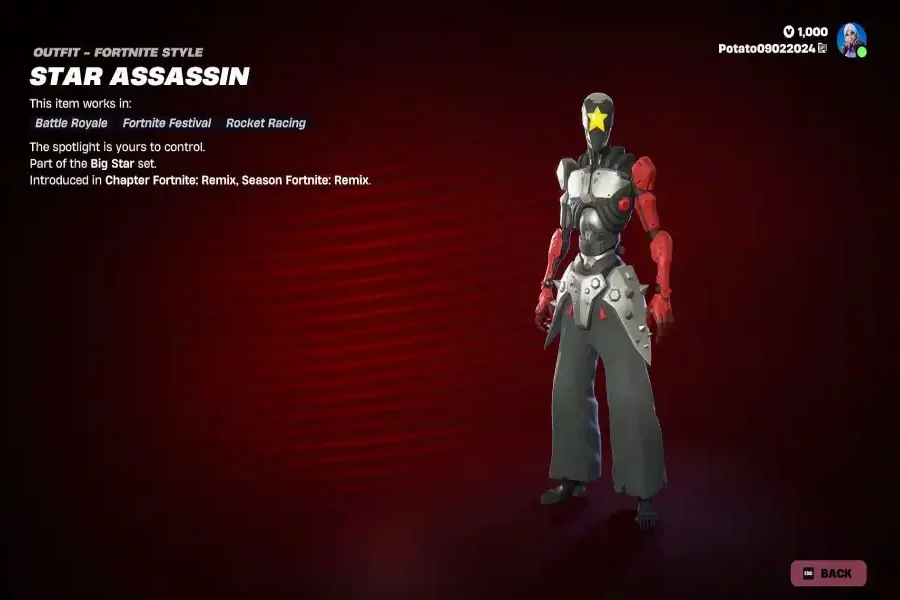 Star Assassin Midas اسکین فورتنایت