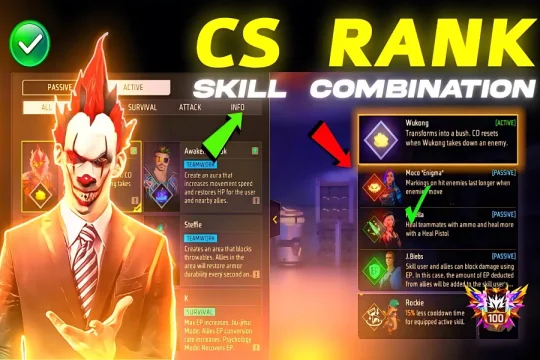 ۵ ترکیب کشنده برای CS Ranked فری فایر 2025