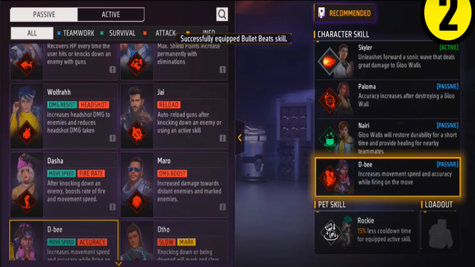 ۵ ترکیب کشنده برای CS Ranked فری فایر 2025 - Skyler + Paloma + Nairi + Dbee