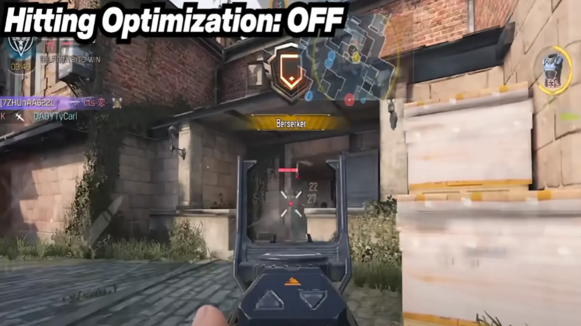 کالاف دیوتی موبایل - hitting-optimization-off