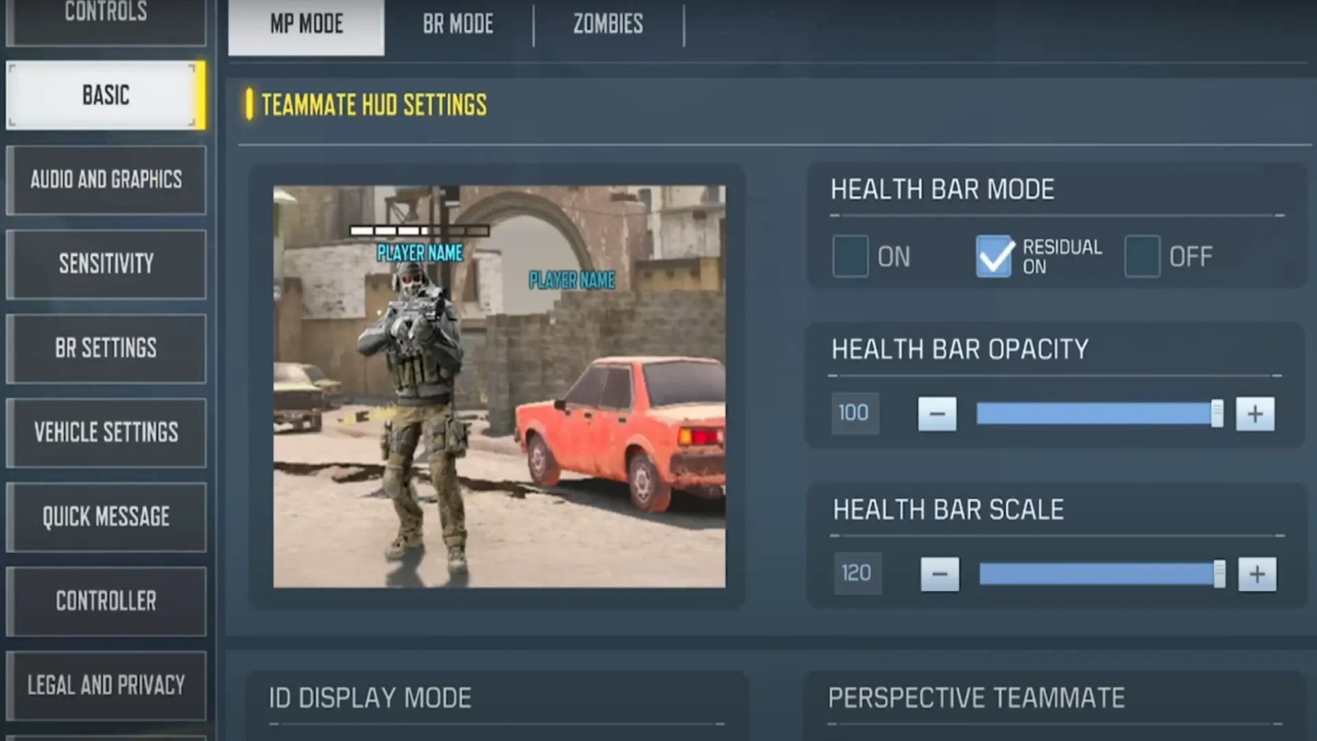 کالاف دیوتی موبایل - hud-teammate