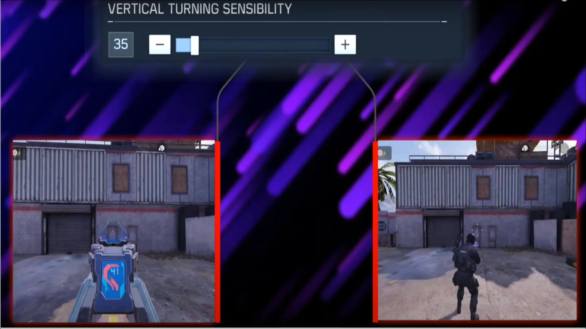 کالاف دیوتی موبایل vertical sensibility