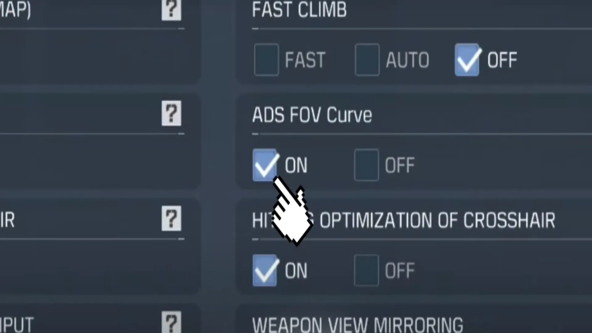 بهترین تنظیمات کالاف دیوتی موبایل - ADS-fov-curve