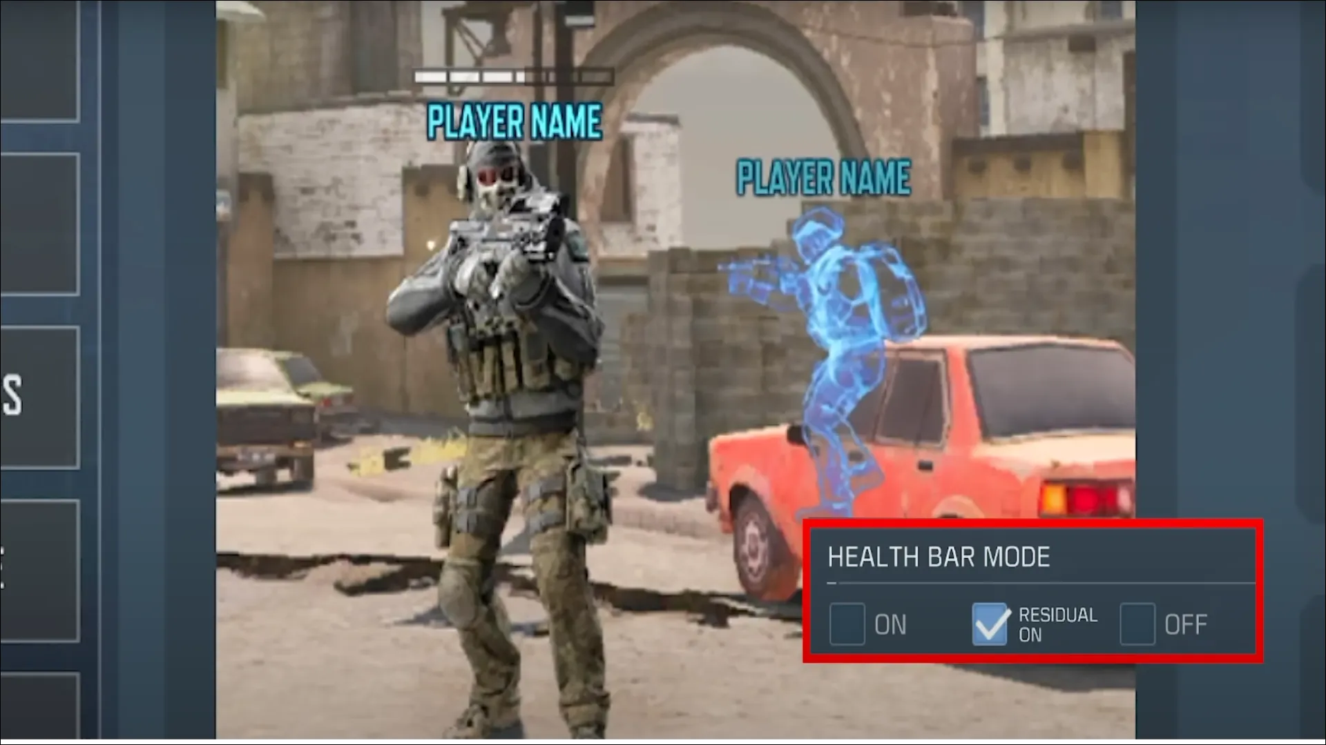 کالاف دیوتی موبایل - health-bar-mode