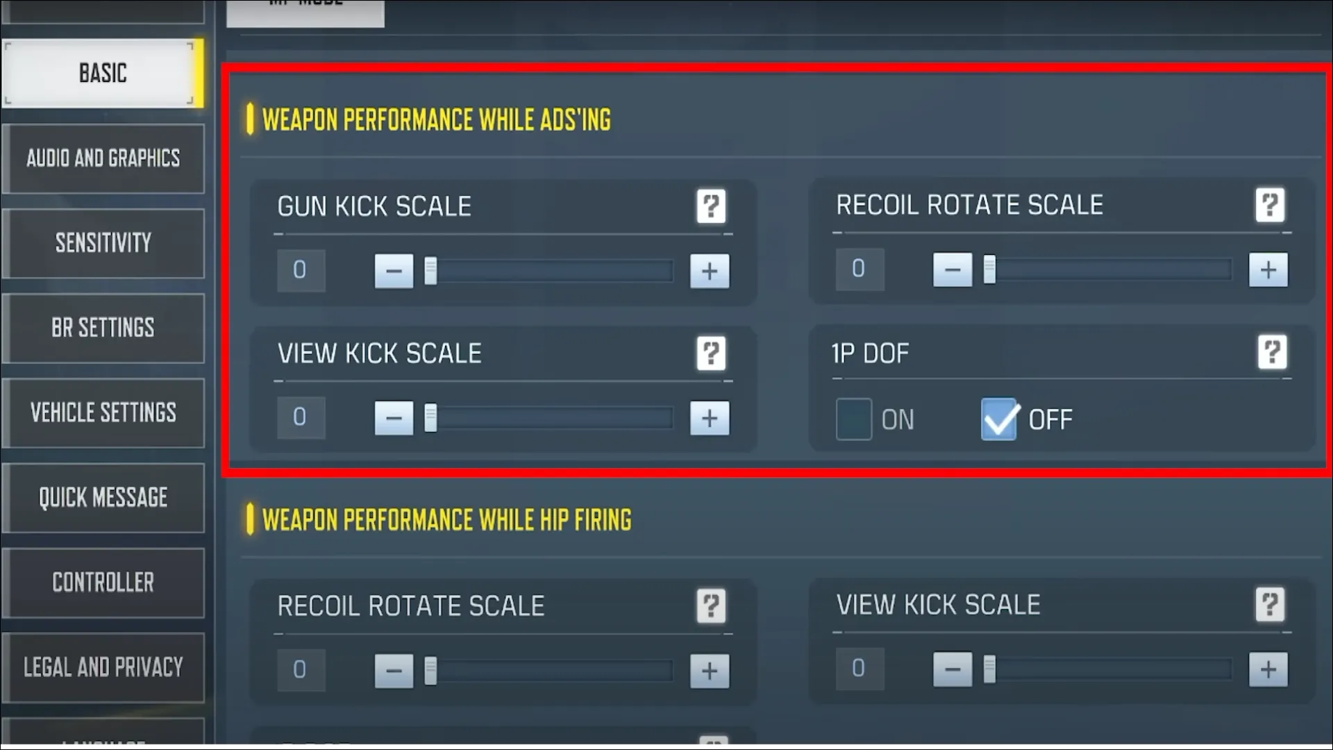 کالاف دیوتی موبایل - kick-scale