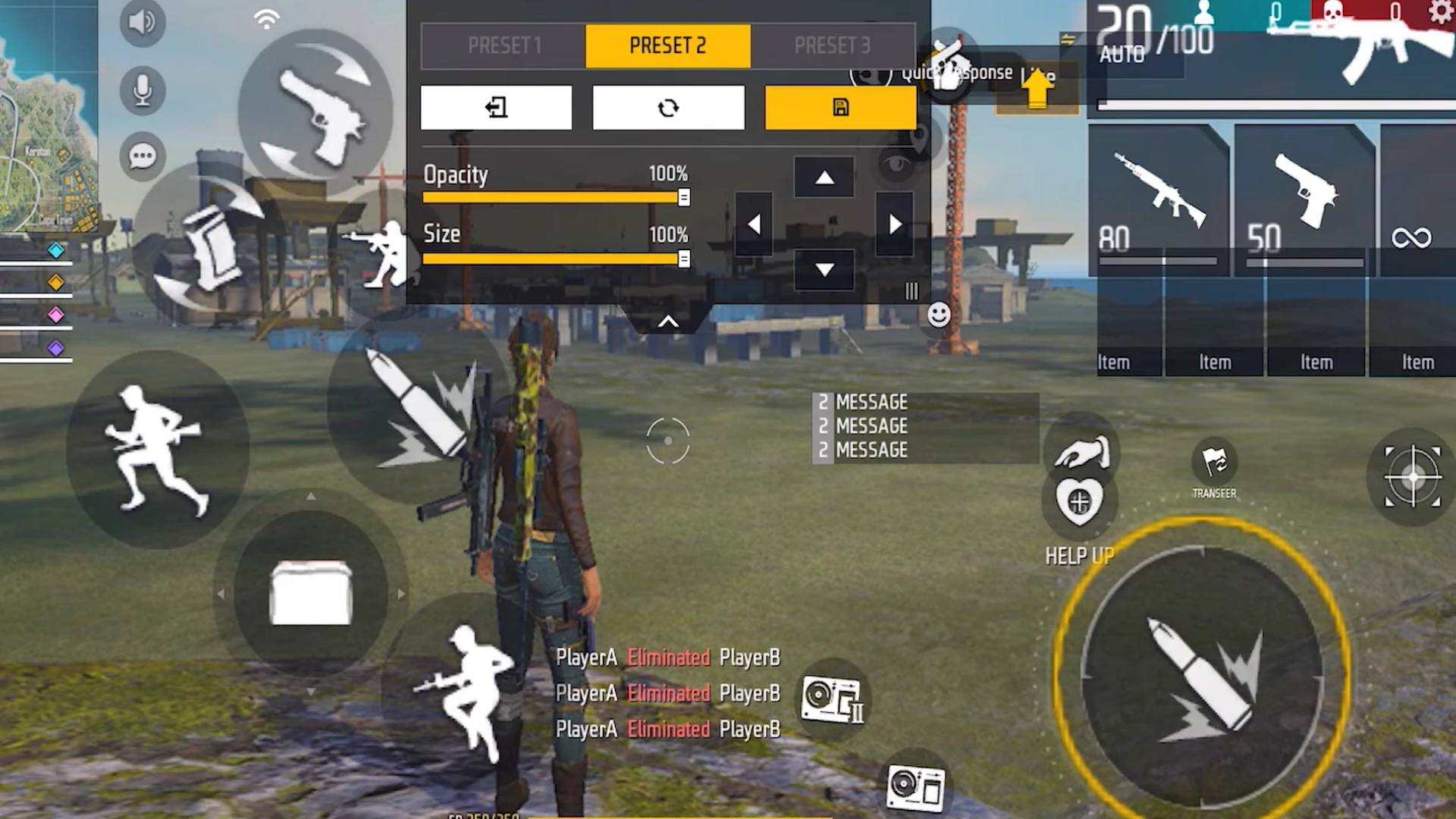 اندازه fire button در ff