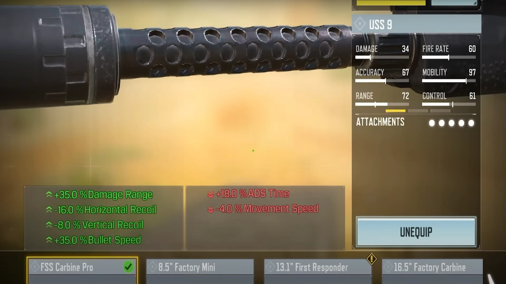 اتچمنت uss9 کالاف - Fss carbine pro