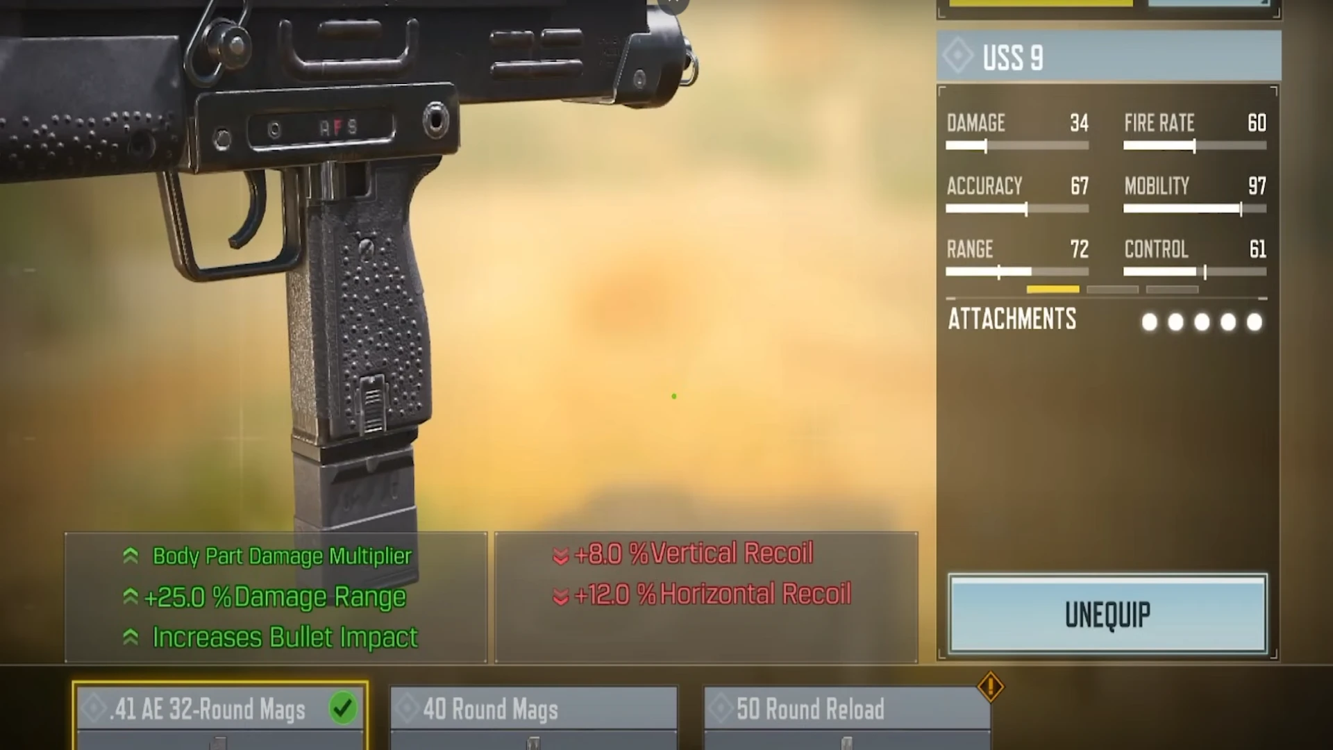اتچمنت uss9 کالاف - round mags