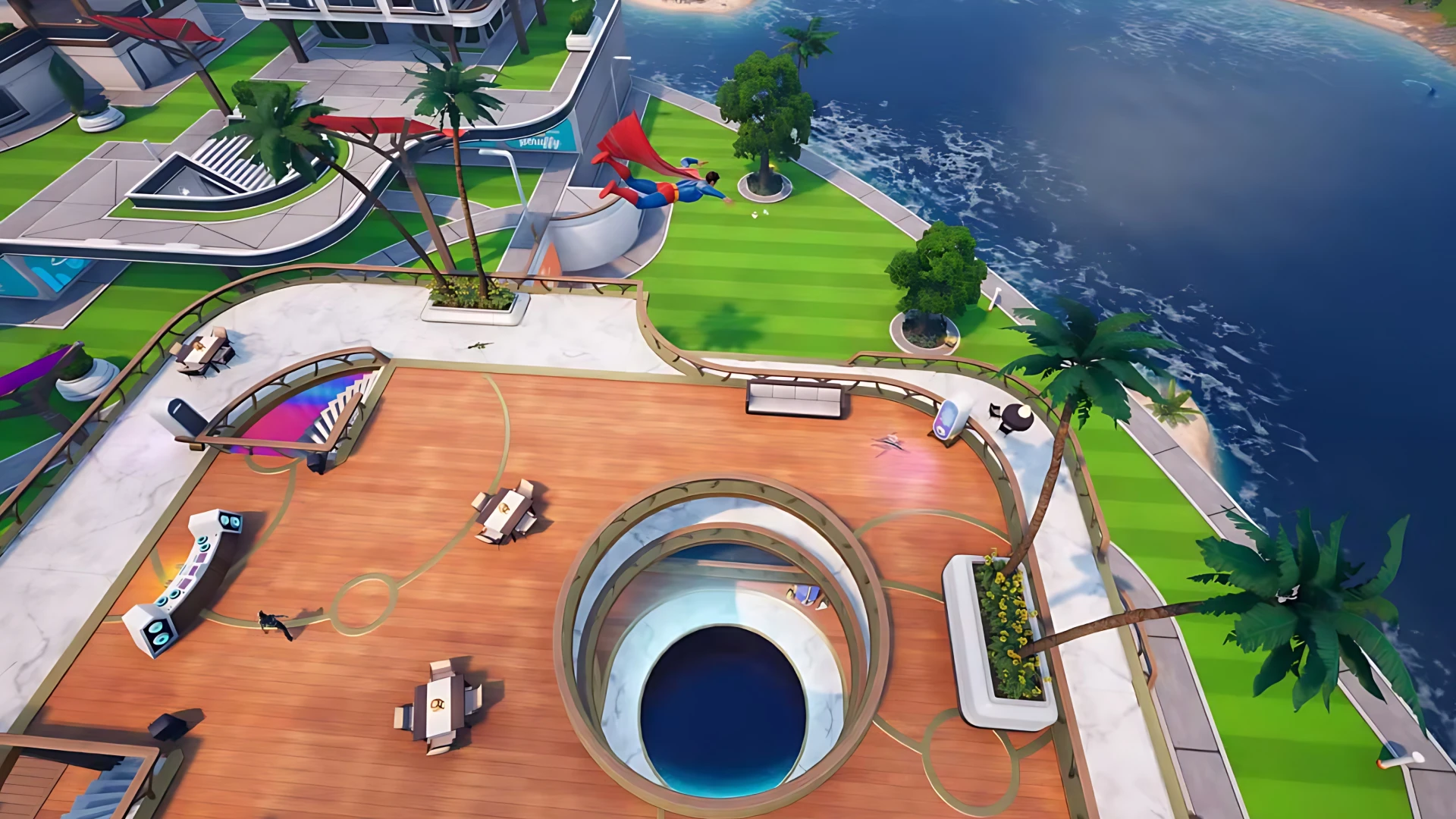 باشگاه مخفی رقص Fortnite - flying from the no emote sign in orbitz