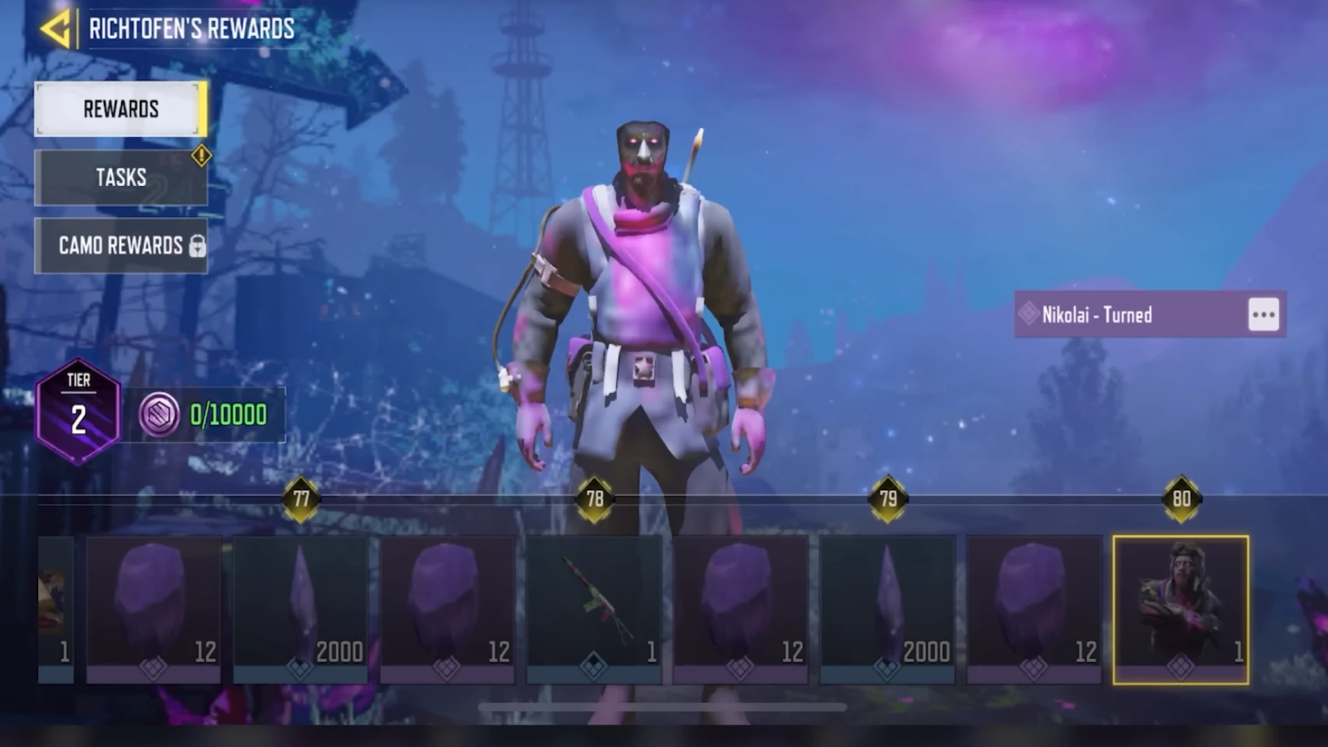 اسکین رایگان کالاف - زامبی - tier 80