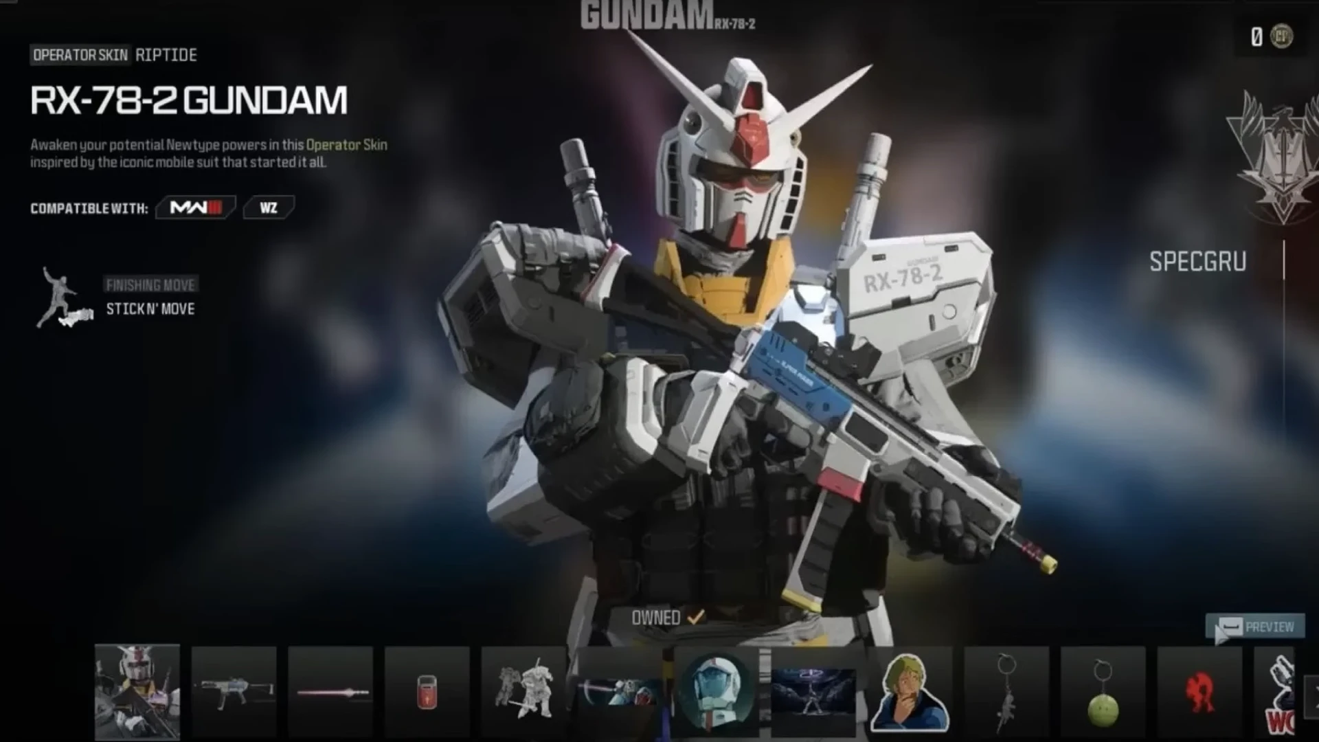 ایونت gundam سیزن 6 کالاف