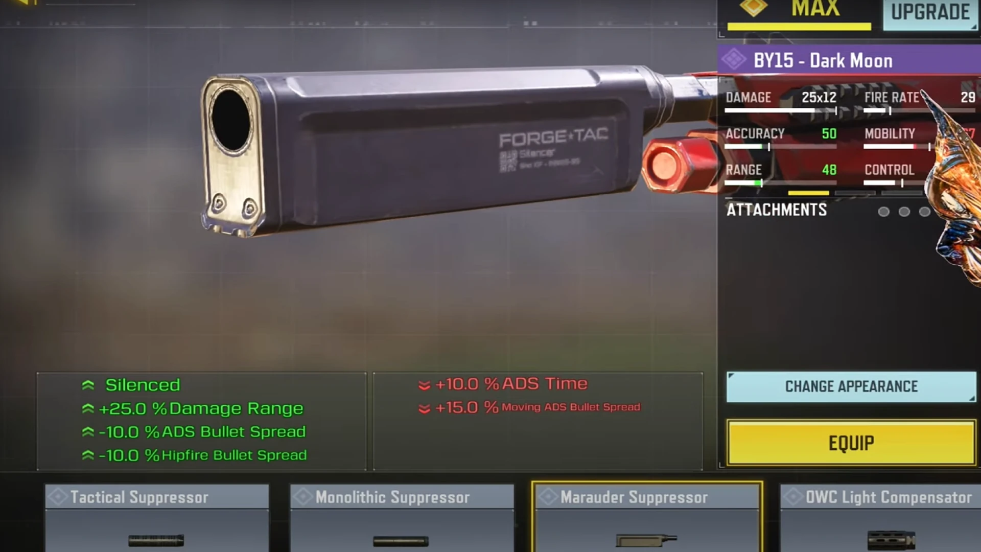 اتچمنت BY15 سیزن ۶ کالاف دیوتی موبایل - marauder suppressor