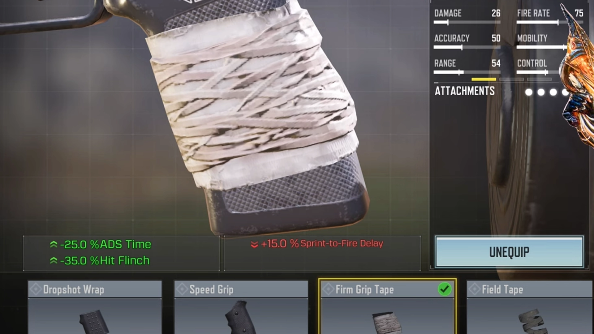 اتچمنت Groza بدون ریکویل سیزن ۶ کالاف - firm grip