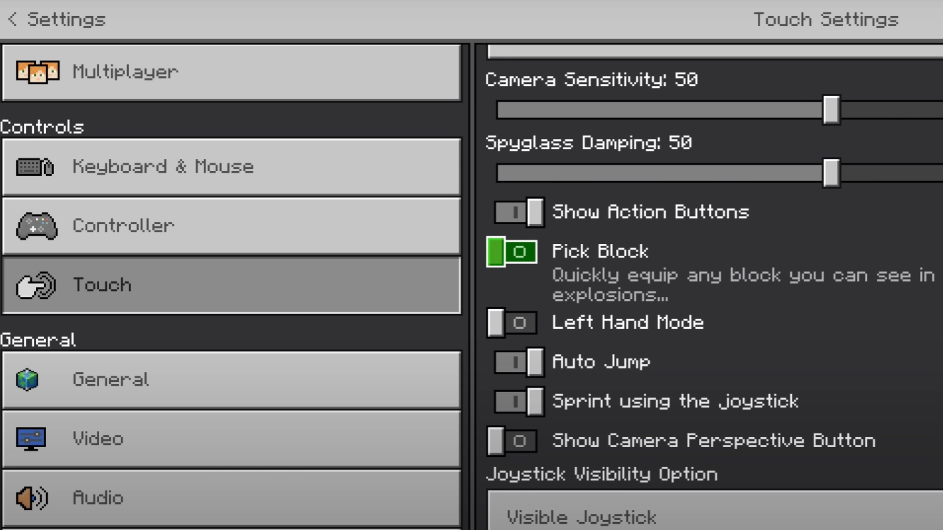 Pick Block، قابلیت برداشتن آیتم با یک کلیک - تنظیمات مخفی ماینکرافت پاکت ادیشن